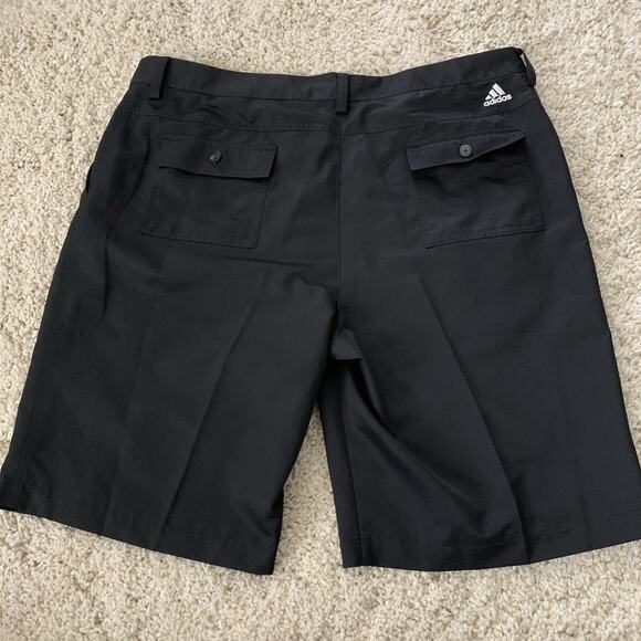 Adidas Shorts Mens Size 38 Climalite Golf Black Flat Front Lightweight Pockets - Picture 7 of 7